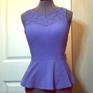 ⚡️5for$25⚡️ Express Peplum Lace Stretch Tank
